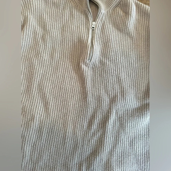 & Other Stories Half Zip knit Sweater in Beige Brown size  Large Womens D0656 - Picture 5 of 12